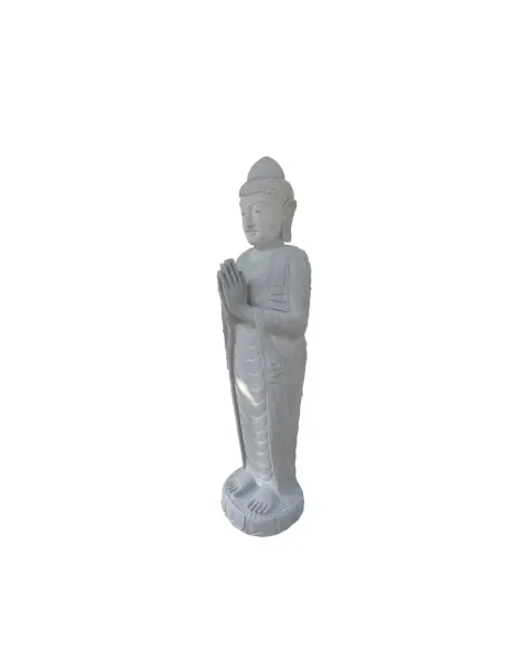 Product image 3 of the product “Standing Buddha made of Riverstone, position Namaskara , H. 119cm. ”